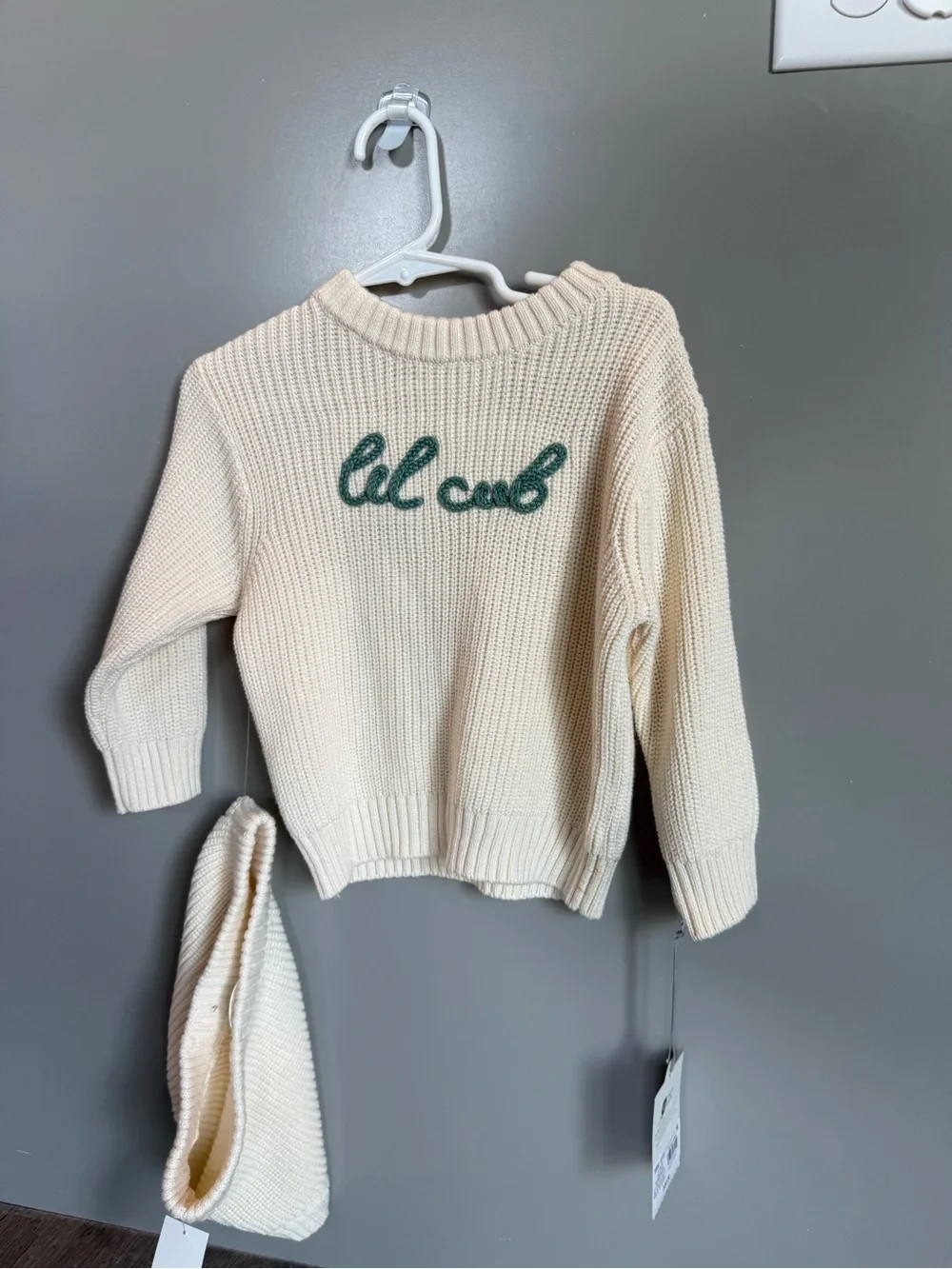 Target Cream Knit 'lil cub' Sweater & Bloomers Set